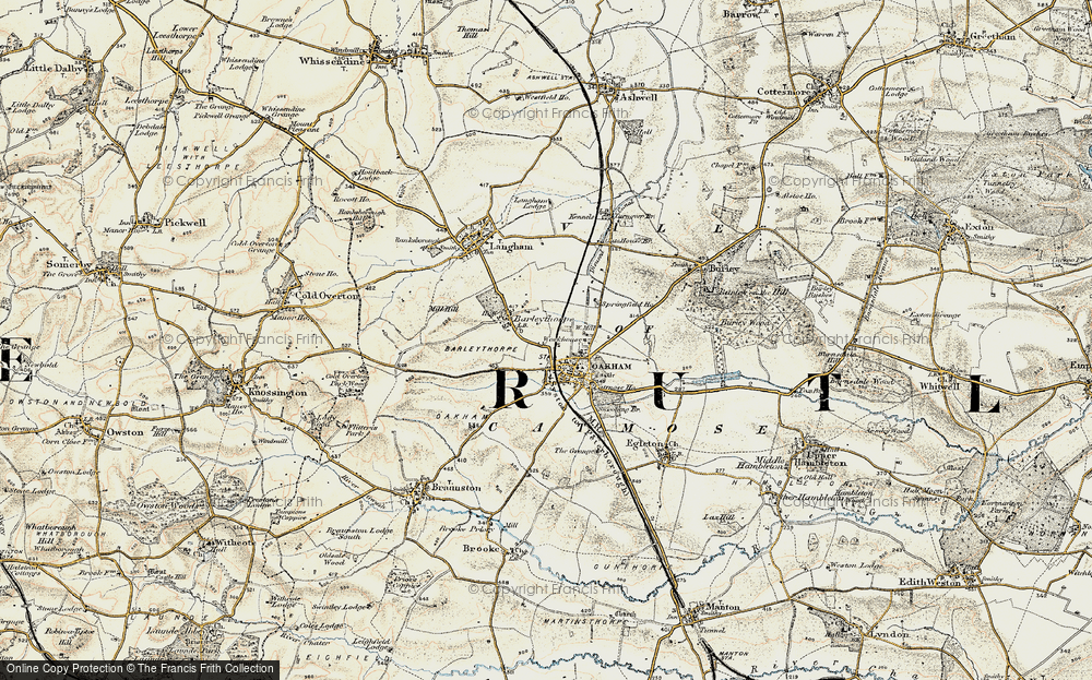 Old Map of Oakham, 1901-1903 in 1901-1903