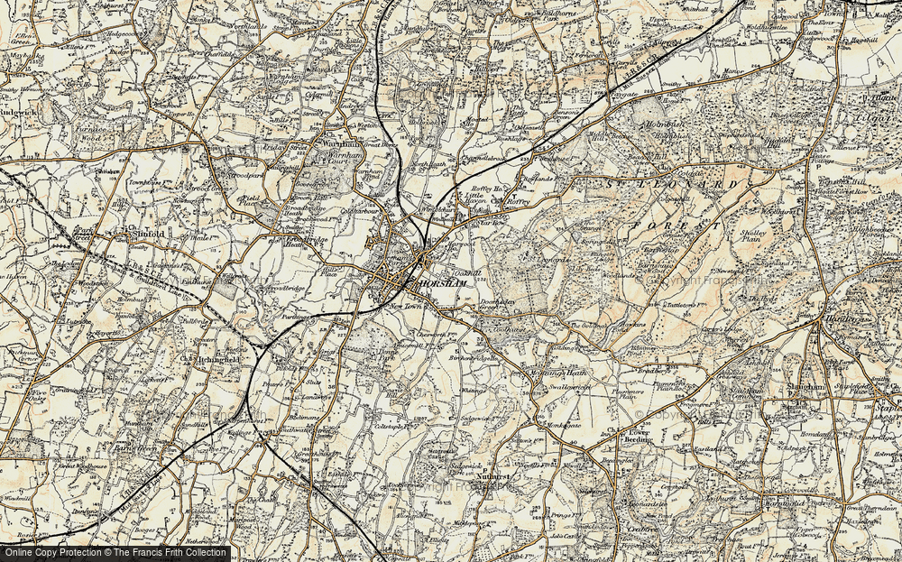 Old Map of Oakhill, 1898 in 1898
