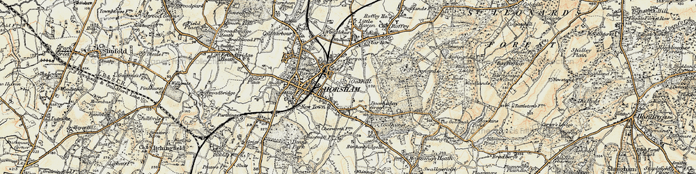 Old map of Oakhill in 1898