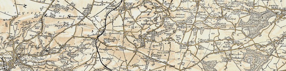 Old map of Oakhill in 1899