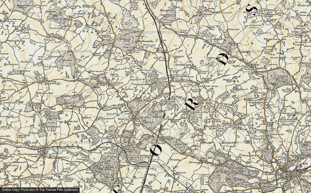 Old Map of Oaklands, 1898-1899 in 1898-1899