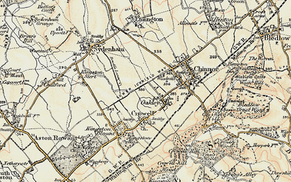 Old map of Oakley in 1897-1898