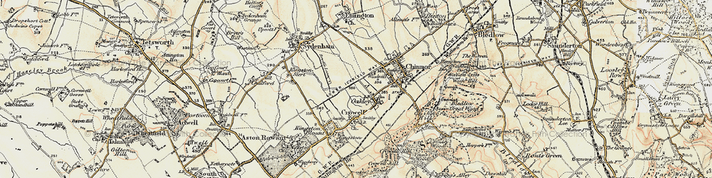 Old map of Oakley in 1897-1898