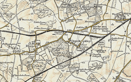 Old map of Oakley in 1897-1900