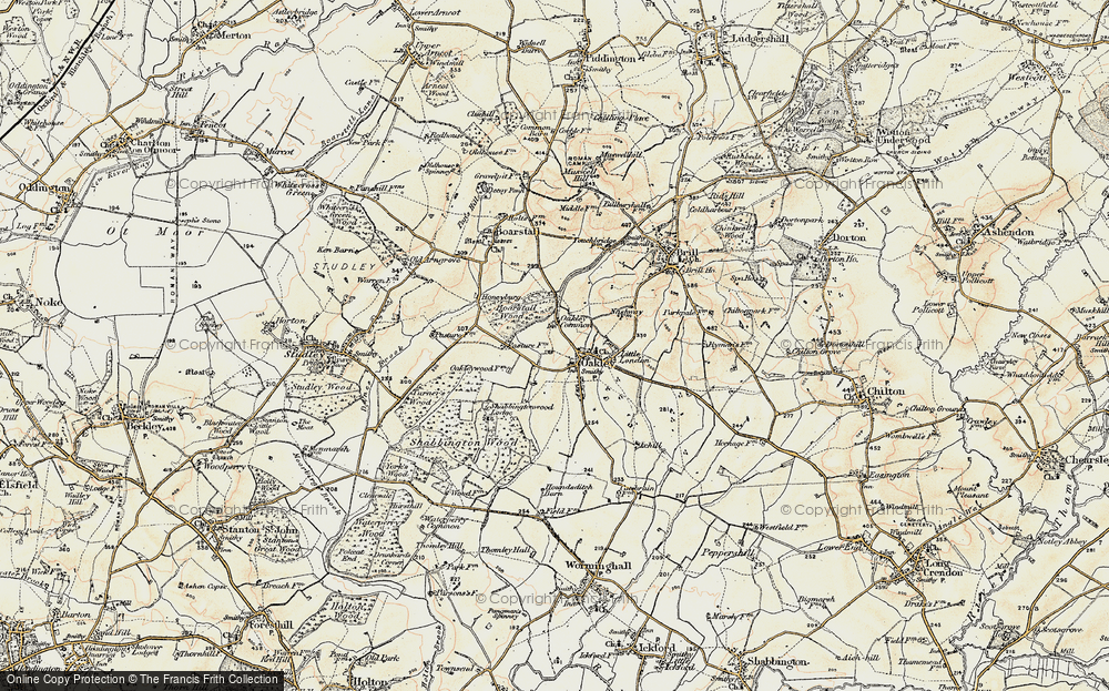Old Map of Historic Map covering York's Wood in 1898-1899