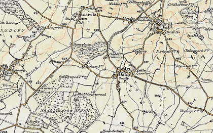 Old map of Oakley in 1898-1899