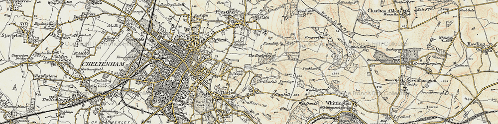 Old map of Oakley in 1898-1900