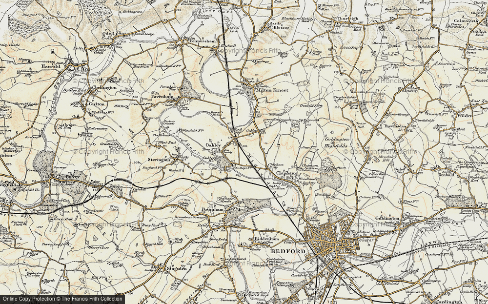 Old Map of Oakley, 1898-1901 in 1898-1901