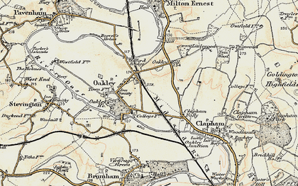 Old map of Oakley in 1898-1901