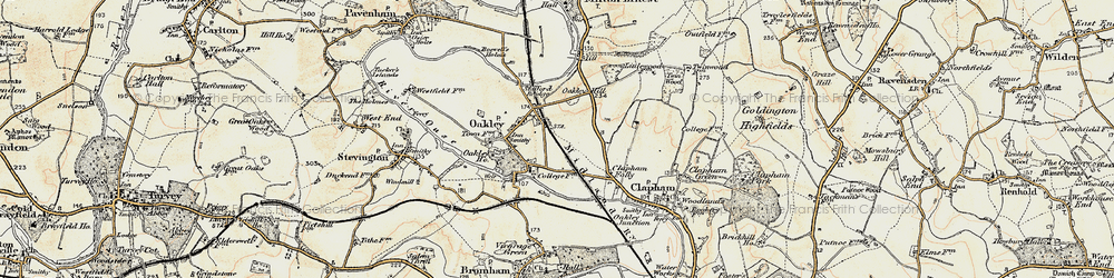 Old map of Oakley in 1898-1901