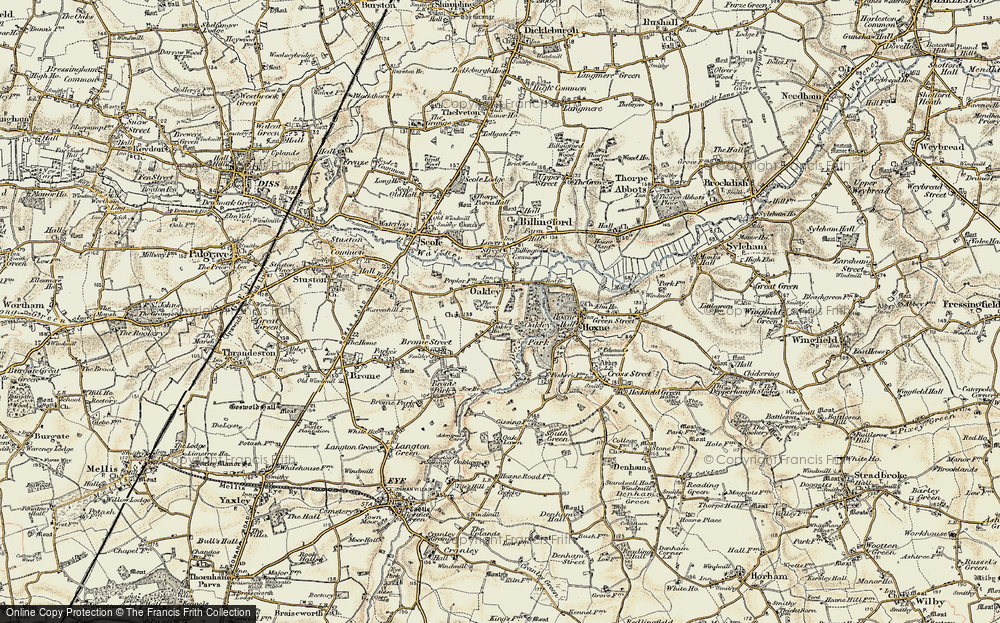 Old Map of Oakley, 1901-1902 in 1901-1902