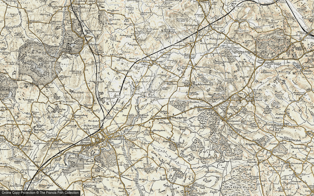 Old Map of Oakley, 1902 in 1902
