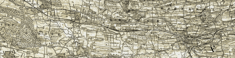 Old map of Oakley in 1904-1906