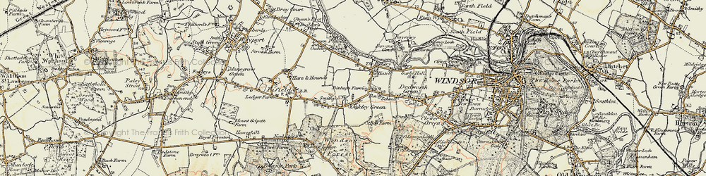 Old map of Braywood Ho in 1897-1909