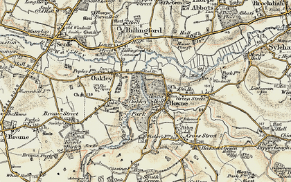 Old map of Oakley Park in 1901-1902