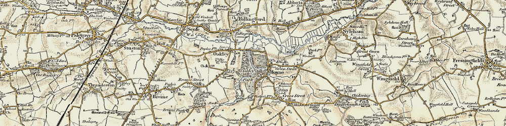 Old map of Oakley Park in 1901-1902