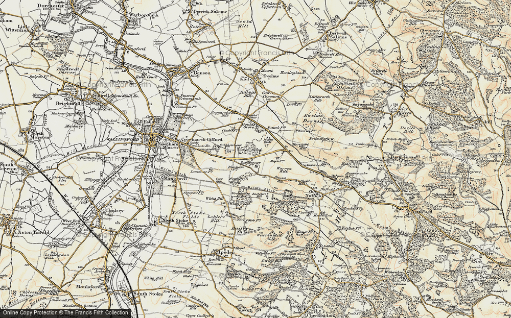 Old Map of Historic Map covering Bachelor's Hill in 1897-1898