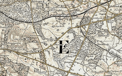 Old map of Oakmere in 1902-1903