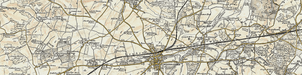 Old map of Oakridge in 1897-1900
