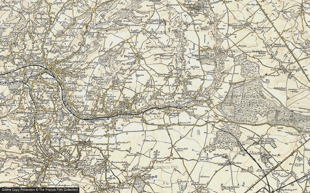 Old Map of Oakridge Lynch, 1898-1899 in 1898-1899