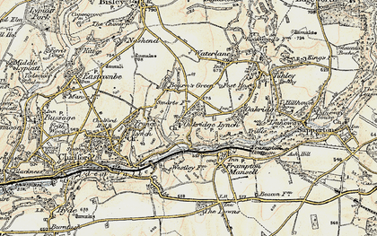 Old map of Oakridge Lynch in 1898-1899