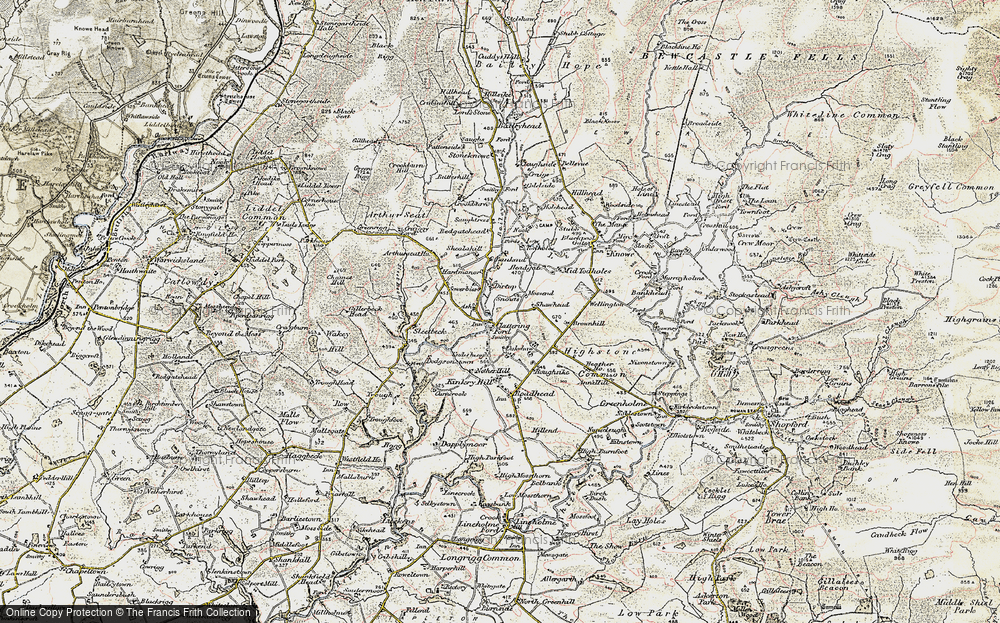 Old Map of Historic Map covering Bailey in 1901-1904