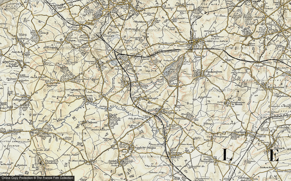 Old Map of Oakthorpe, 1902-1903 in 1902-1903