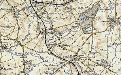 Old map of Oakthorpe in 1902-1903