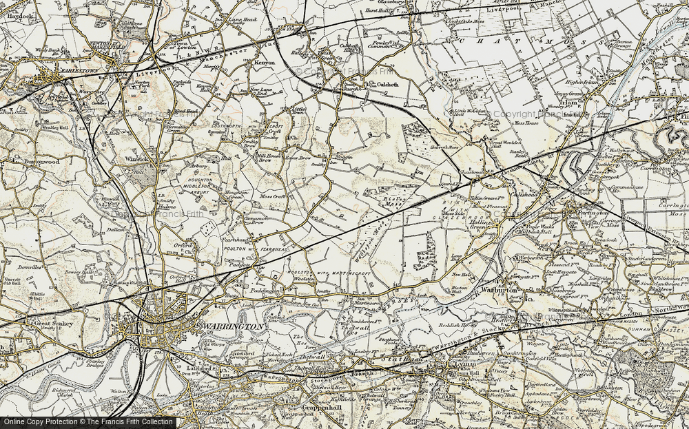 Old Map of Historic Map covering Birchwood Sta in 1903