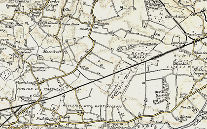 Old map of Woolston Moss in 1903