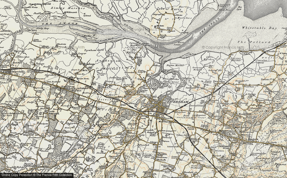 Old Map of Oare, 1897-1898 in 1897-1898