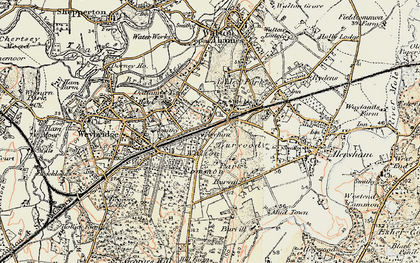 Old map of Oatlands Park in 1897-1909