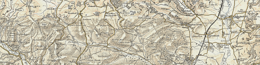Old map of Black Hill in 1901-1903