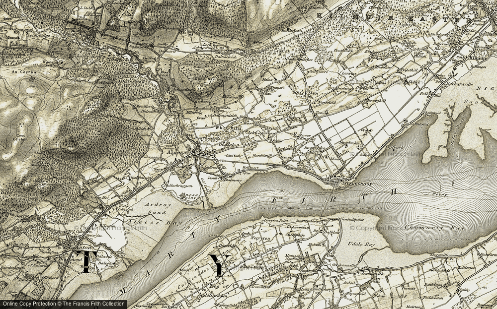 Old Map of Historic Map covering Belle Port in 1911-1912