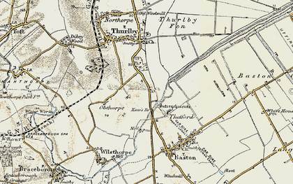 Old map of Obthorpe Lodge in 1901-1903