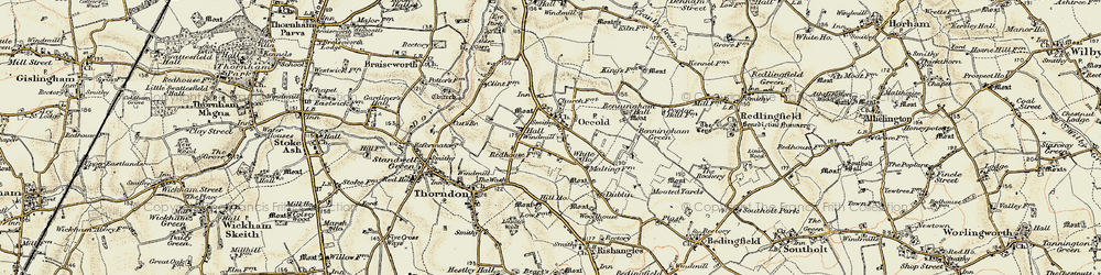 Old map of Benningham Grange in 1901