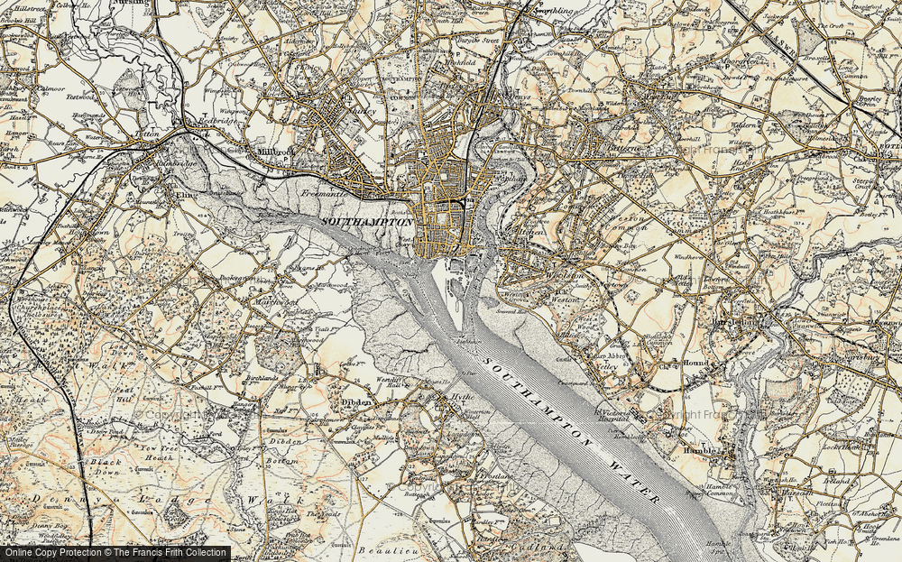 Old Map of Ocean Village, 1897-1909 in 1897-1909