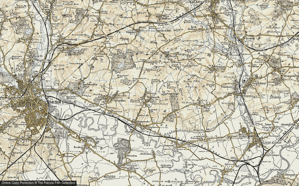 Old Map of Ockbrook, 1902-1903 in 1902-1903