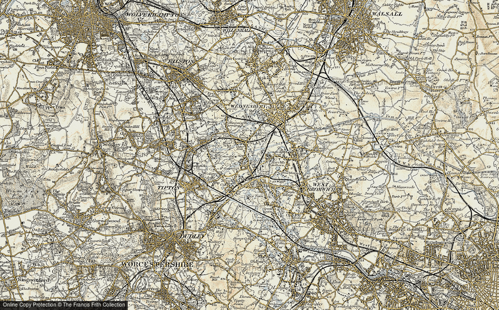 Old Map of Ocker Hill, 1902 in 1902