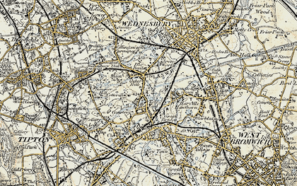 Old map of Ocker Hill in 1902