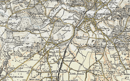 Old map of Ockford Ridge in 1897-1909