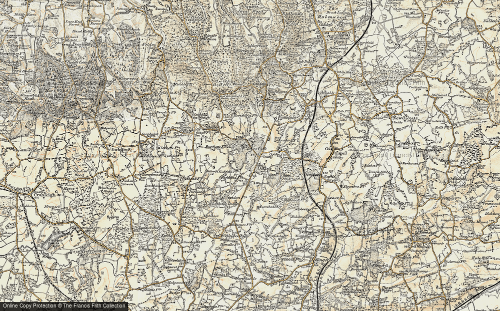Old Map of Ockley, 1898-1909 in 1898-1909