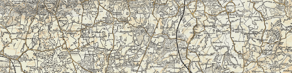 Old map of Ockley in 1898-1909