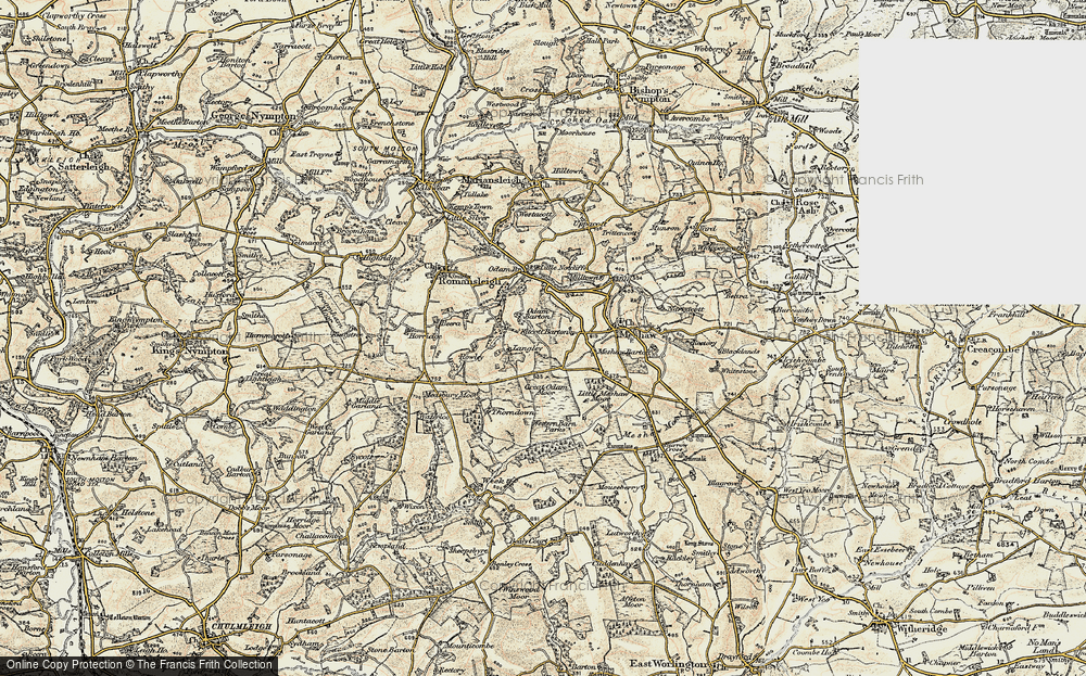 Old Map of Odam Barton, 1899-1900 in 1899-1900