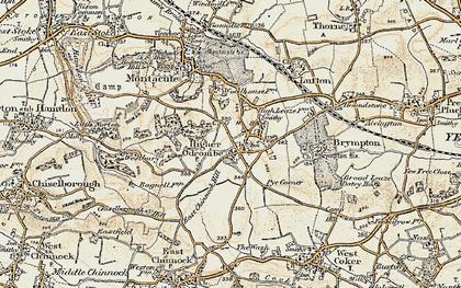 Old map of Odcombe in 1899