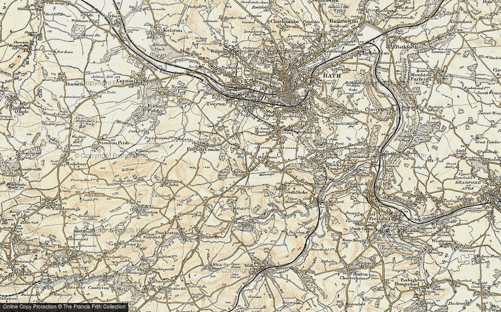 Old Map of Odd Down, 1898-1899 in 1898-1899