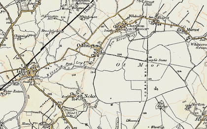 Old map of Oddington in 1898-1899