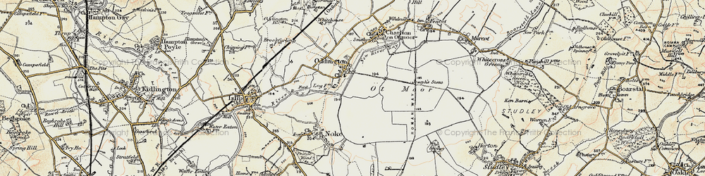 Old map of Oddington in 1898-1899