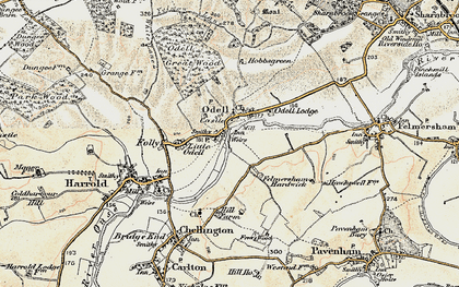 Old map of Odell in 1898-1901