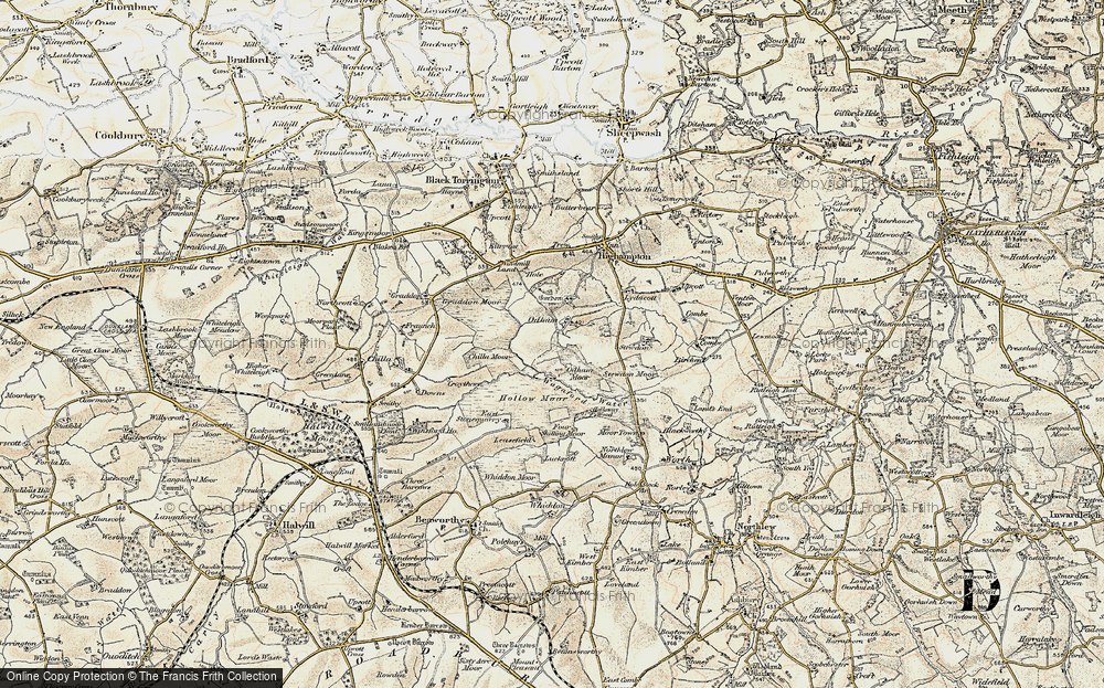 Old Map of Historic Map covering Burdon Grange in 1900